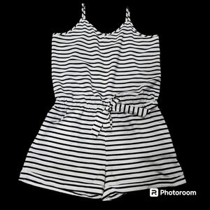 J. Crew Women's Romper Black and White Size Large